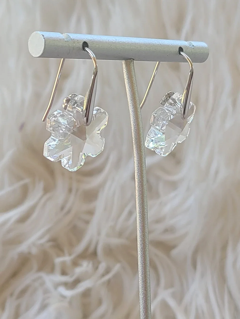 Swarovski Medley Snowflake Pierced Earrings 1054821- New In Box